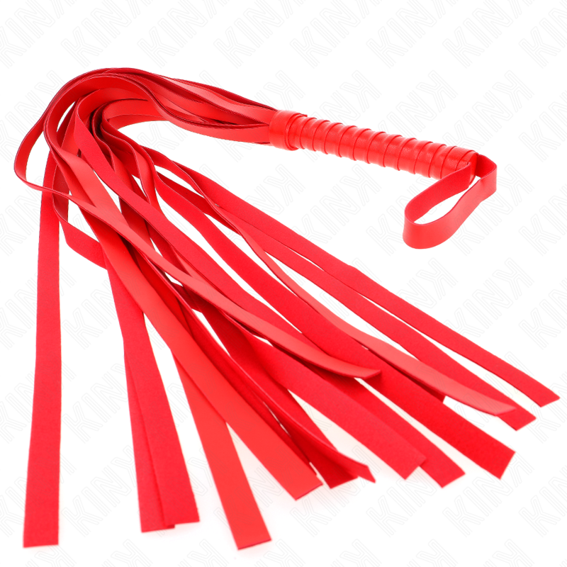 KINK - RÖD KORT HANDTAG LÅNG SVARTPISK 70 CM