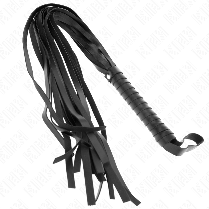 KINK - Negro Kort Handtag Lång Svans Piska 70 cm