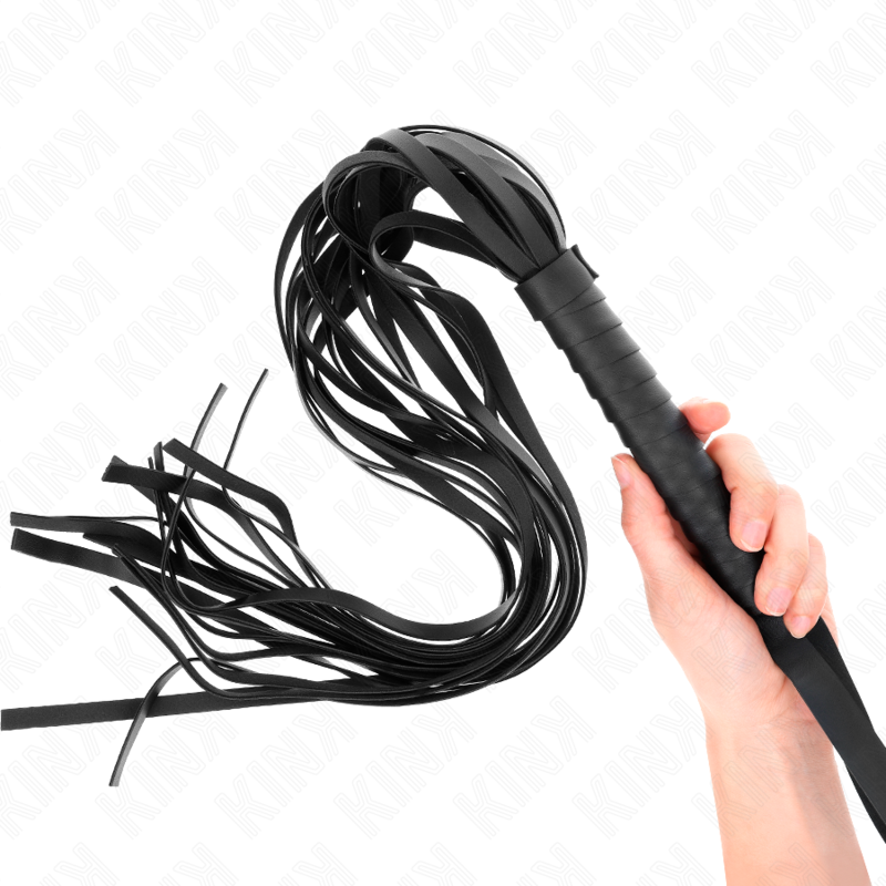 KINK - Negro Kort Handtag Lång Svans Piska 70 cm