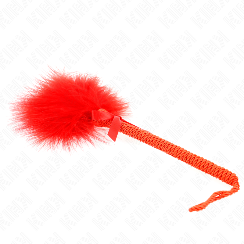 KINK nylonrepstav med fjädrar och röd rosett 25 cm