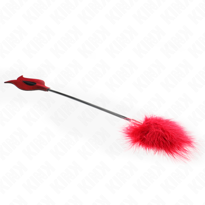 KINK rosa paddle med fjädrar 8 cm