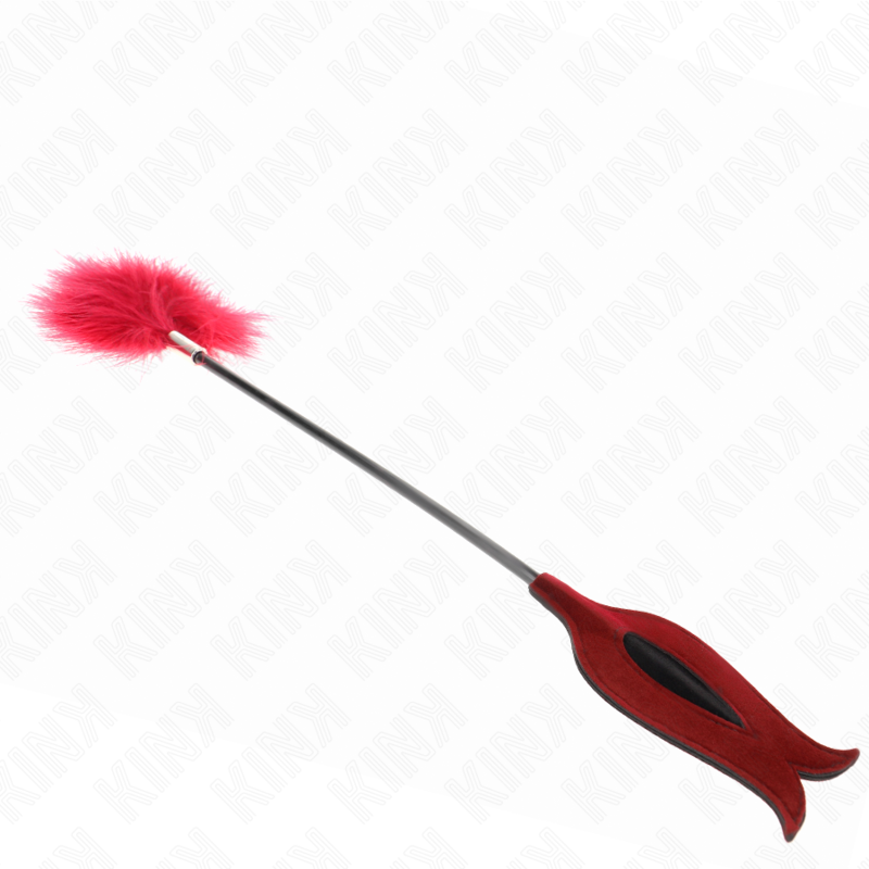 KINK rosa paddle med fjädrar 8 cm