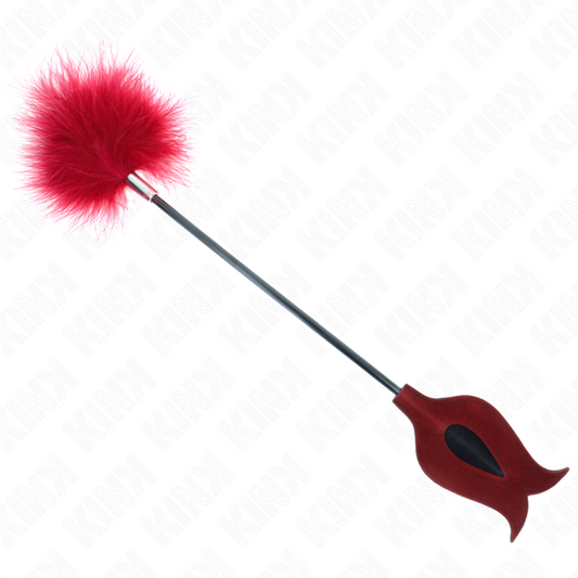 KINK rosa paddle med fjädrar 8 cm
