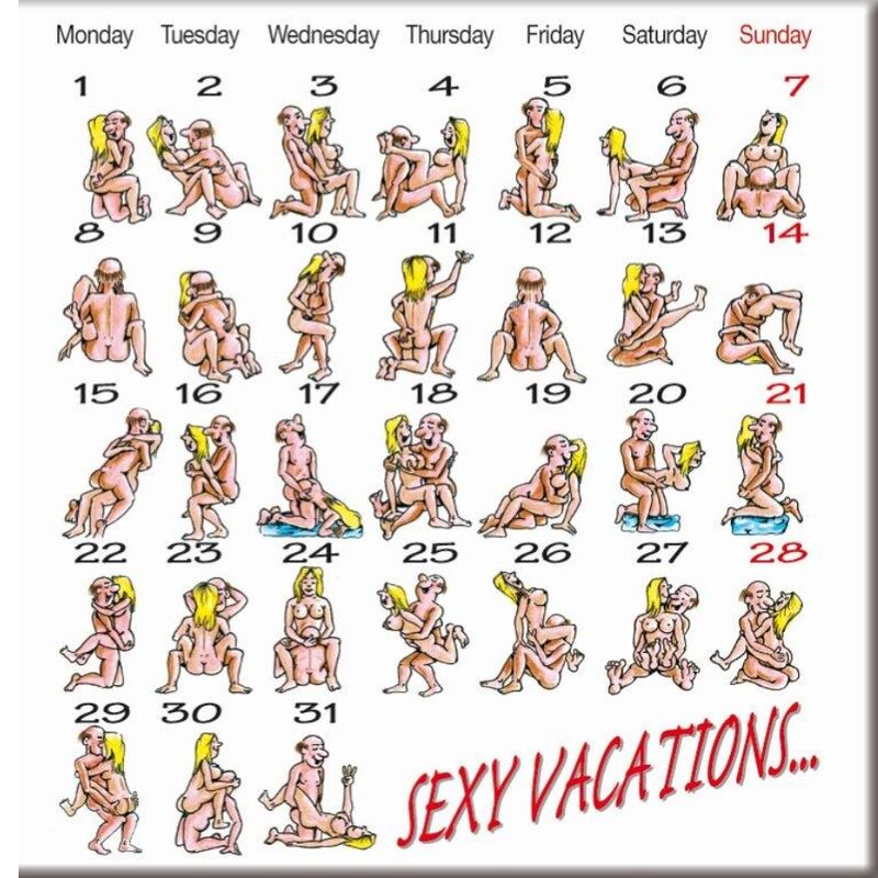 Kama Sutra magnet med rolig design