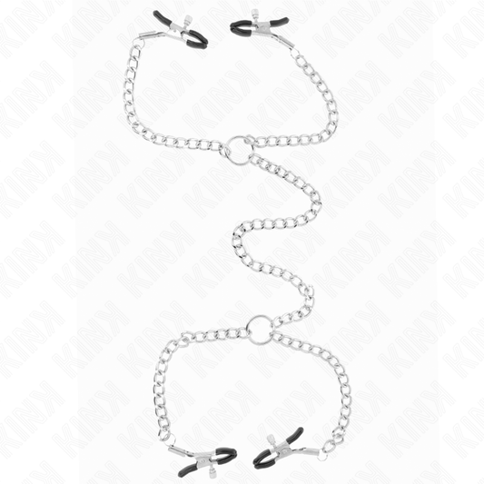 KINK - 4 kedje-nipple clamps 32 cm med små kedjor 14 cm