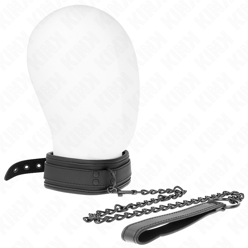 KINK - Neopren Bondagehalsband Modell 1 med Bälte 78 cm Justerbart 37,5 x 49,5 cm