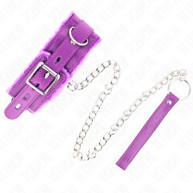 KINK halsband med koppel 65 cm lila