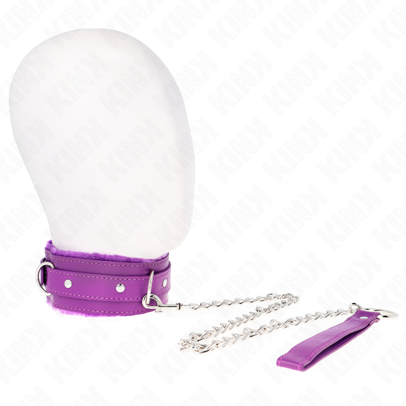 KINK halsband med koppel 65 cm lila