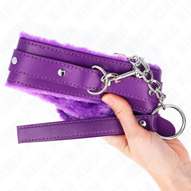 KINK halsband med koppel 65 cm lila