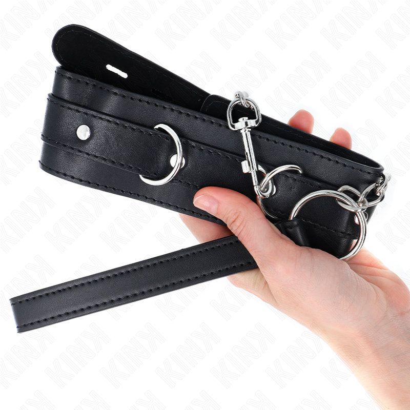 KINK halsband med bälte 65 cm svart