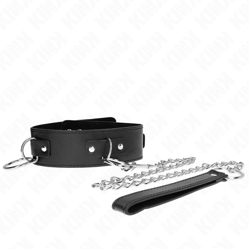KINK halsband med koppel 65 cm 3-ring modell