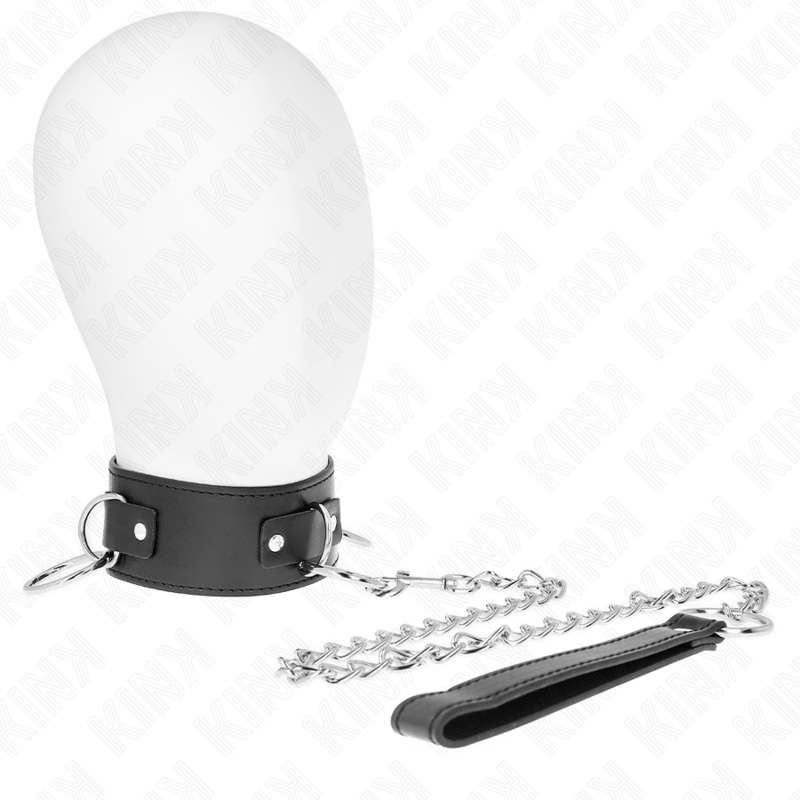 KINK halsband med koppel 65 cm 3-ring modell