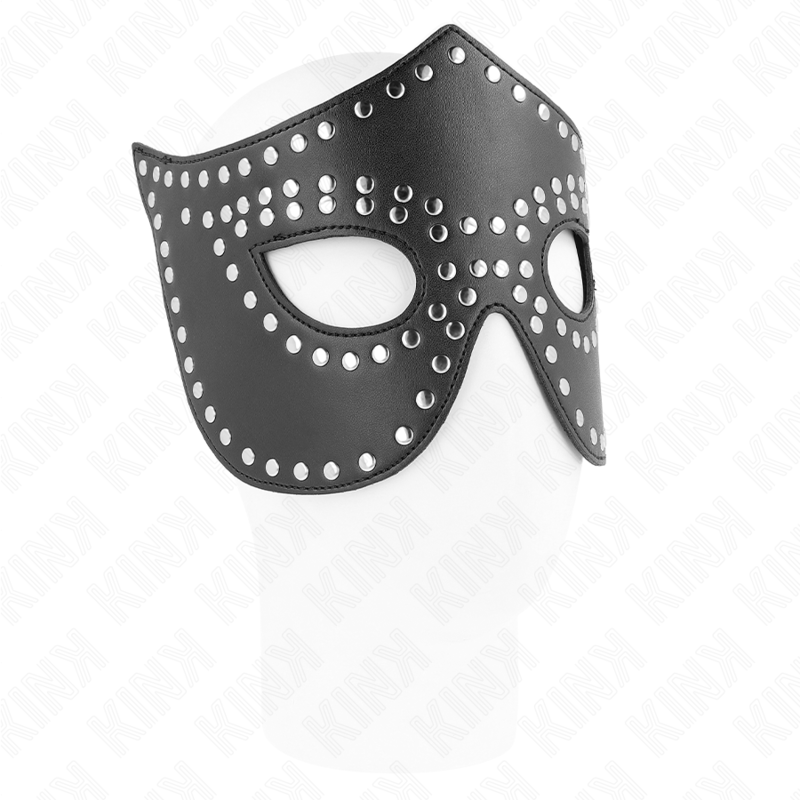 KINK - Mask i konstläder med nitar modell 2 30 x 12 cm