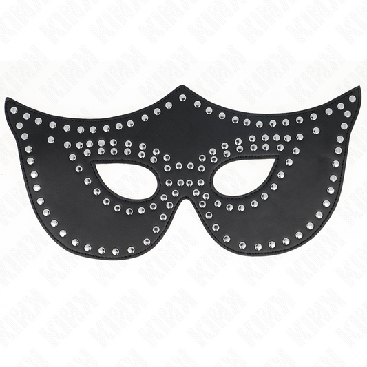 KINK - Mask i konstläder med nitar modell 2 30 x 12 cm