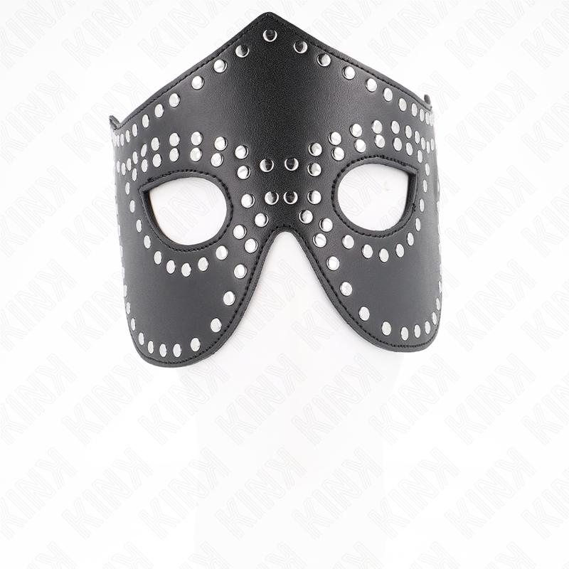 KINK - Mask i konstläder med nitar modell 2 30 x 12 cm