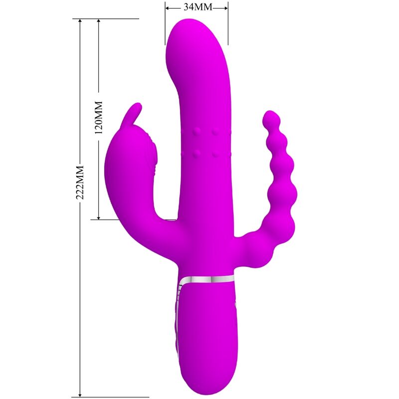 Pretty Love Cammy Triple Vibrator 4 i 1 i rosa