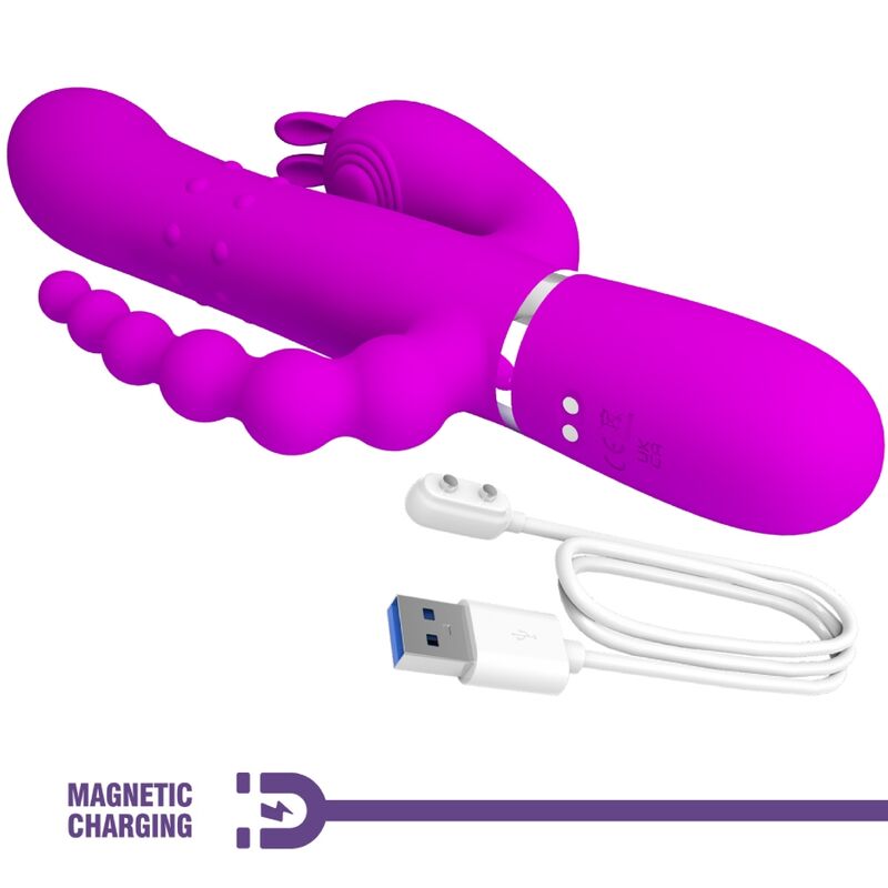 Pretty Love Cammy Triple Vibrator 4 i 1 i rosa
