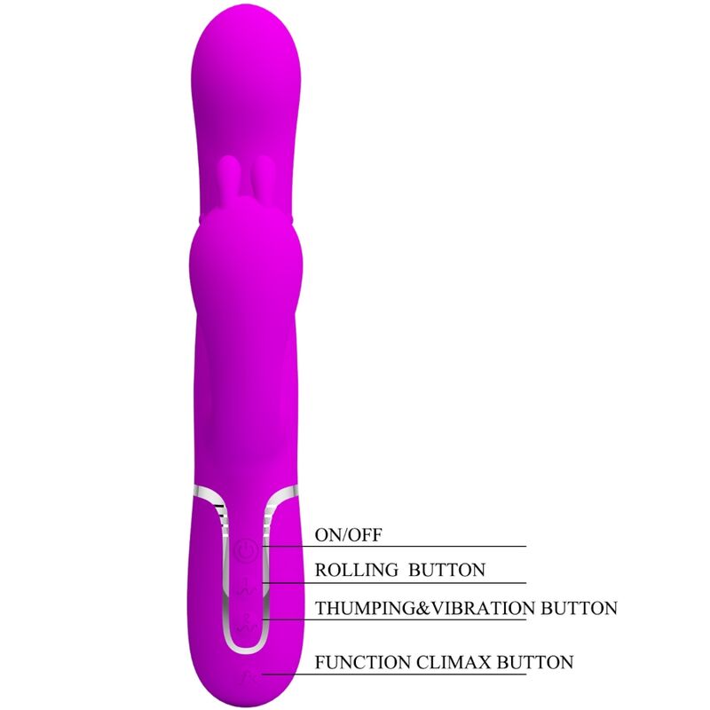 Pretty Love Cammy Triple Vibrator 4 i 1 i rosa