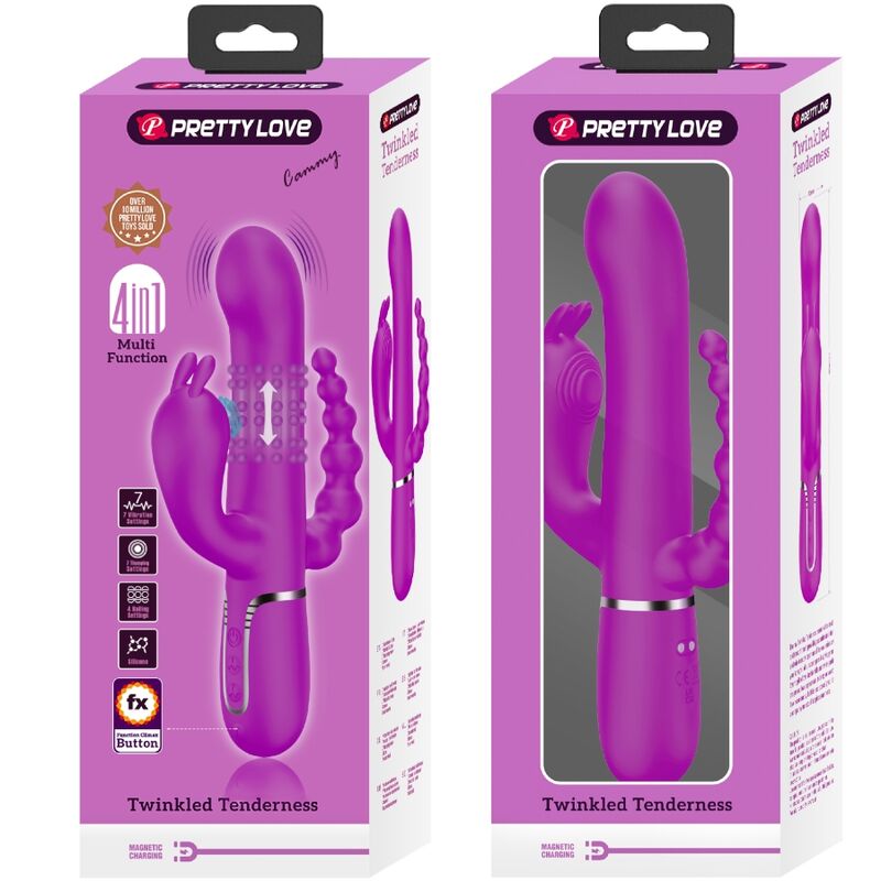 Pretty Love Cammy Triple Vibrator 4 i 1 i rosa