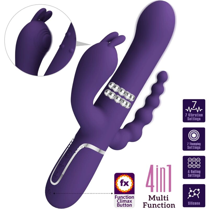 Pretty Love Cammy Triple Vibrator 4 i 1 i lila