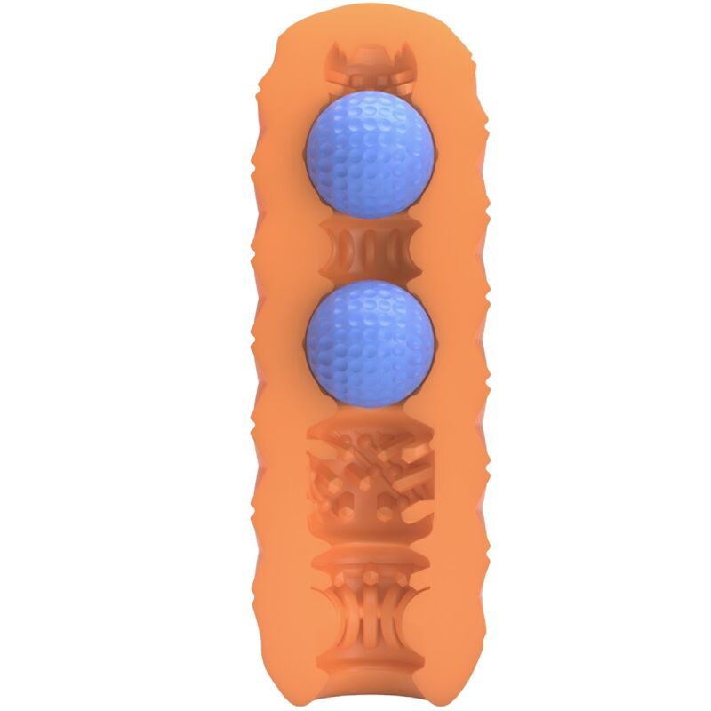 PRETTY LOVE TWIN BALLS manlig masturbator i orange