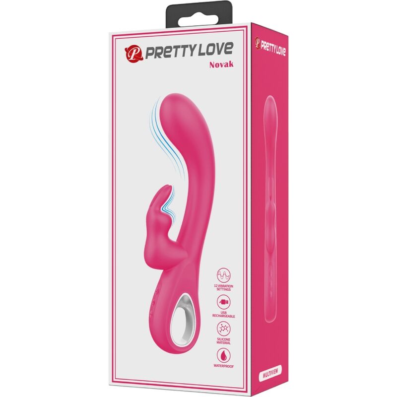 PRETTY LOVE - Novak Rabbit Vibrator 12 Vibrations Rosa