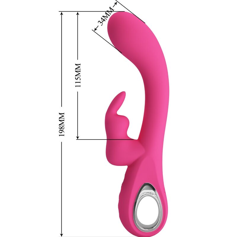 PRETTY LOVE - Novak Rabbit Vibrator 12 Vibrations Rosa