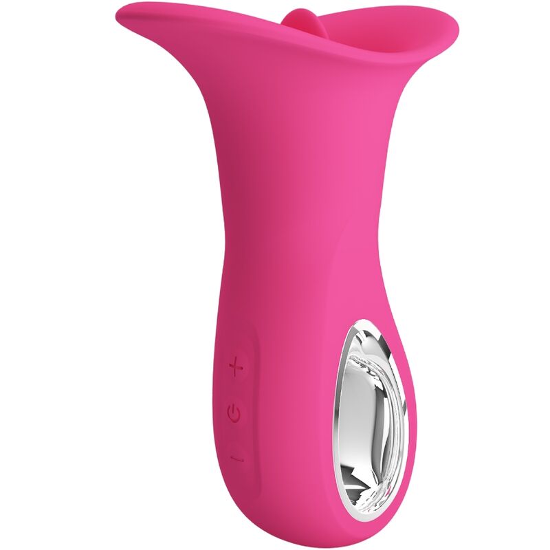 Pretty Love Clyde oral vibrator med vibrerande tunga i rosa