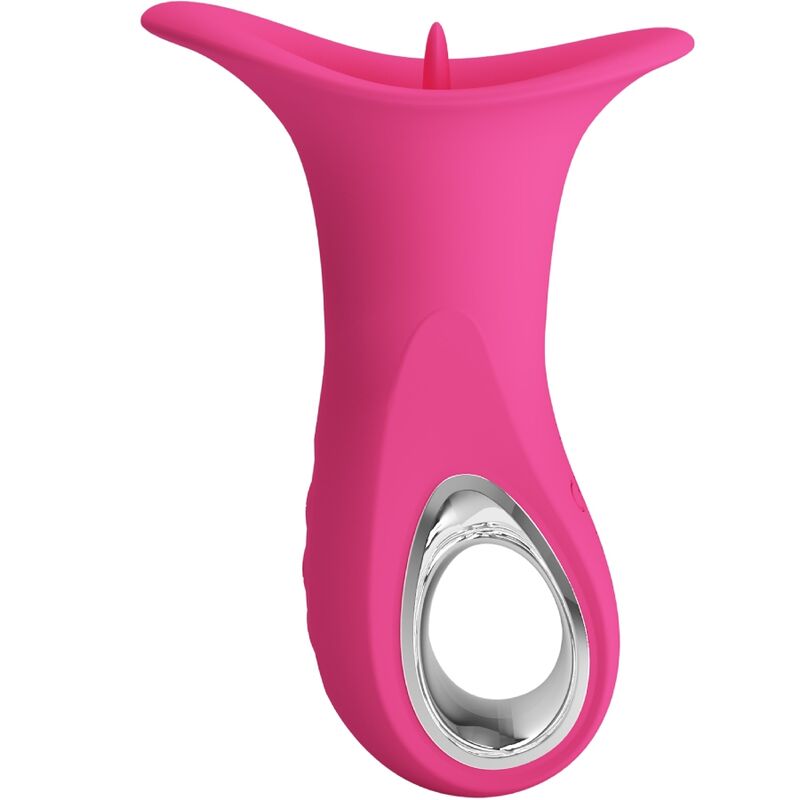 Pretty Love Clyde oral vibrator med vibrerande tunga i rosa