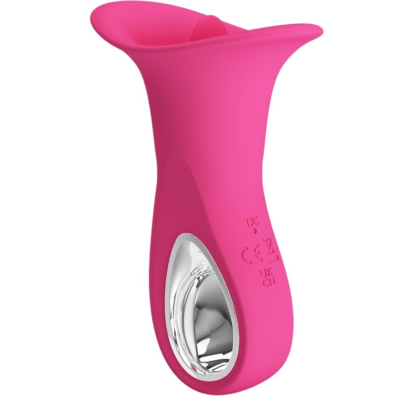 Pretty Love Clyde oral vibrator med vibrerande tunga i rosa