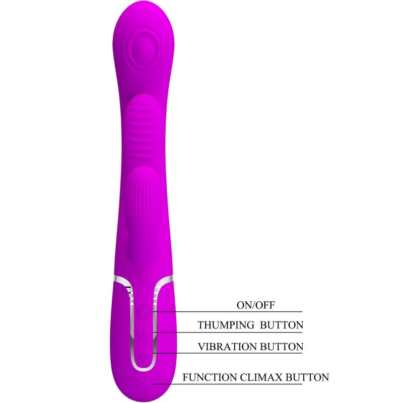PRETTY LOVE Shania Triple Rabbit Vibrator i rosa