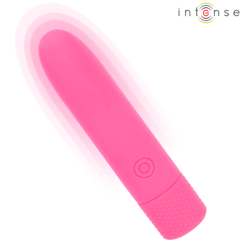 INTENSE - SYMONE USB Återuppladdningsbar Vibrerande Bullet 8 Vibrationer Rosa 10 x 2,2 cm