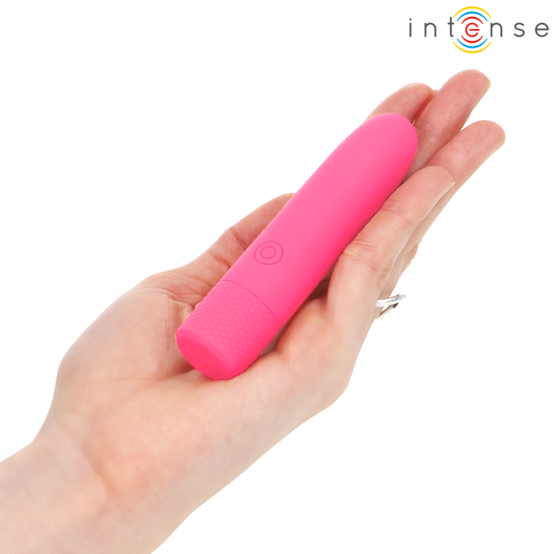 INTENSE - SYMONE USB Återuppladdningsbar Vibrerande Bullet 8 Vibrationer Rosa 10 x 2,2 cm