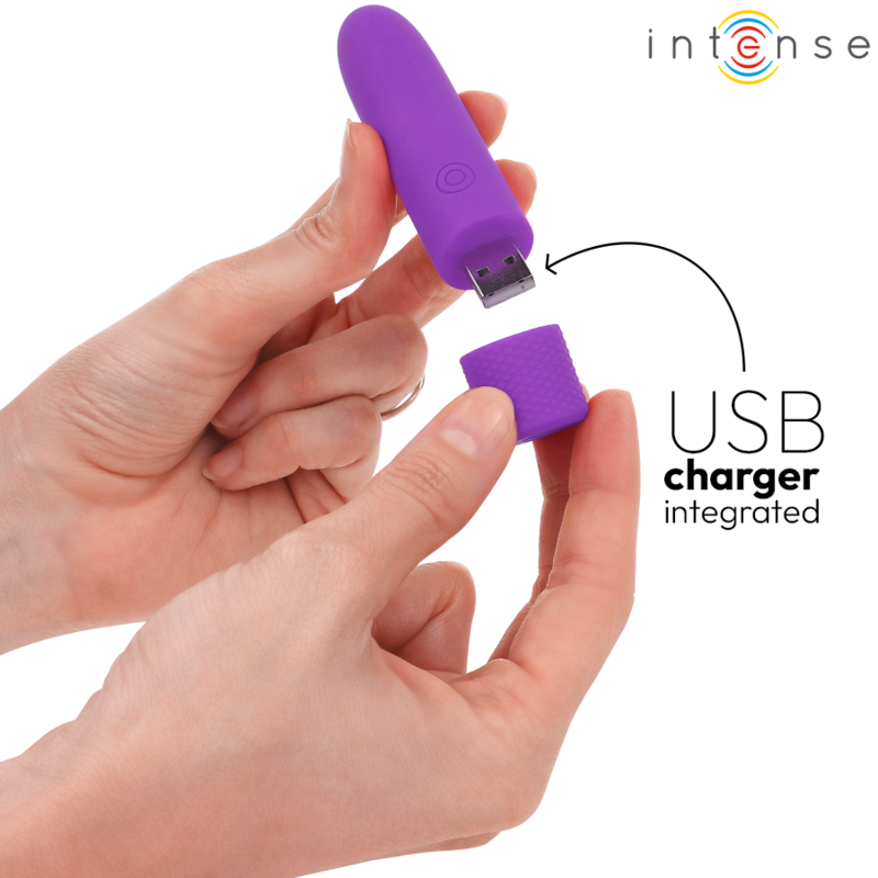 INTENSE SYMONE USB-laddbar vibrerande kula i lila