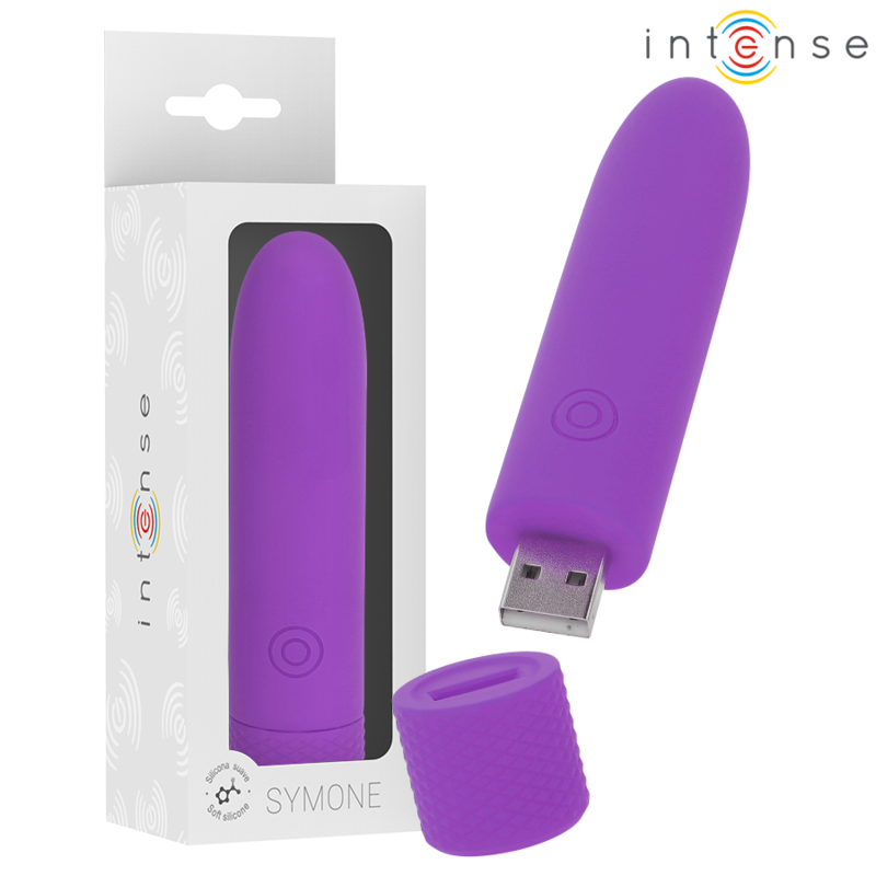 INTENSE SYMONE USB-laddbar vibrerande kula i lila