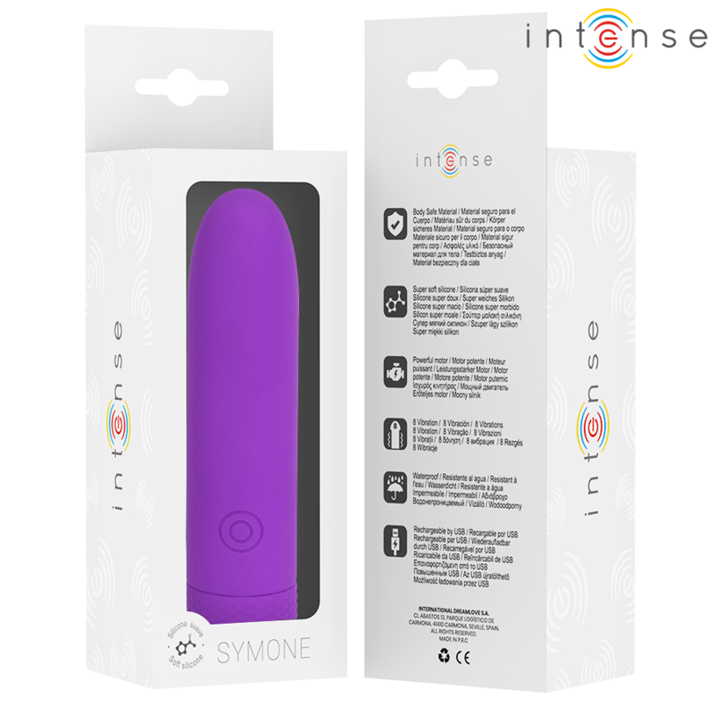 INTENSE SYMONE USB-laddbar vibrerande kula i lila