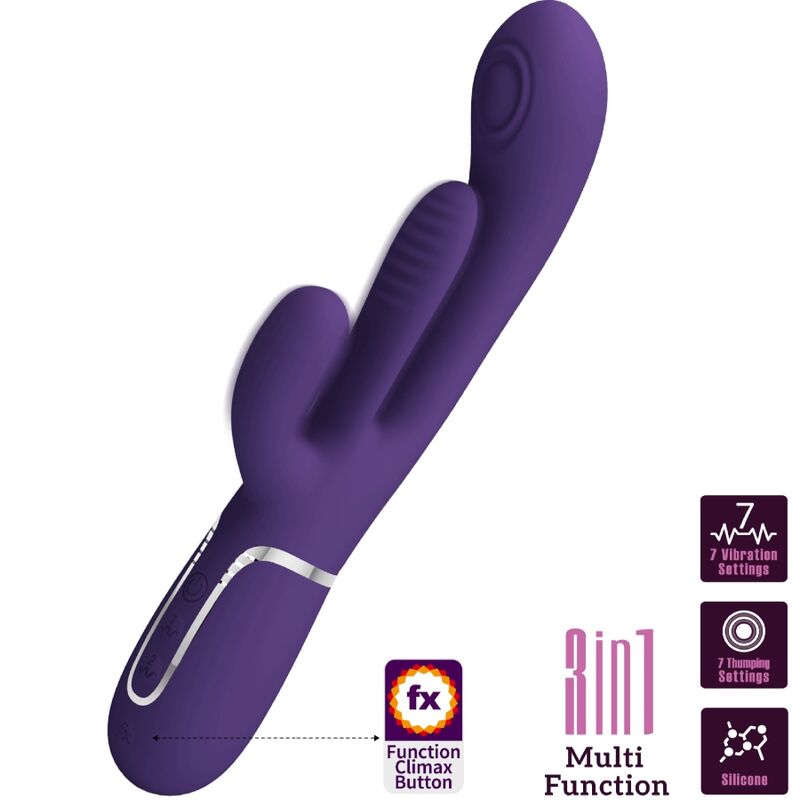 PRETTY LOVE Shania Triple Rabbit Vibrator i lila