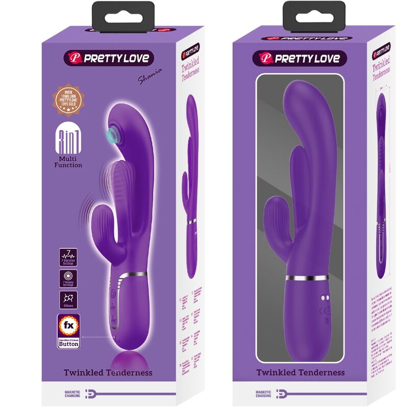 PRETTY LOVE Shania Triple Rabbit Vibrator i lila