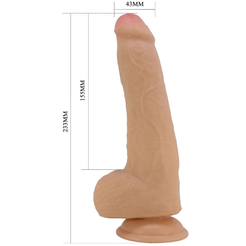 PRETTY LOVE Draco realistisk dildo 23 cm köttfärgad