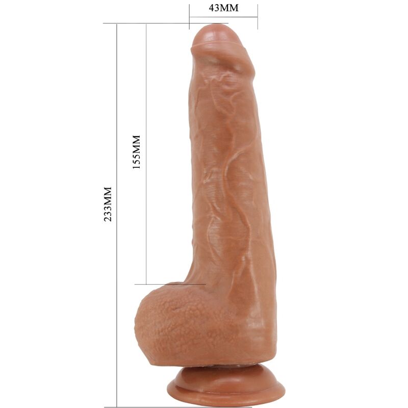 PRETTY LOVE Draco realistisk dildo 23 cm köttfärgad