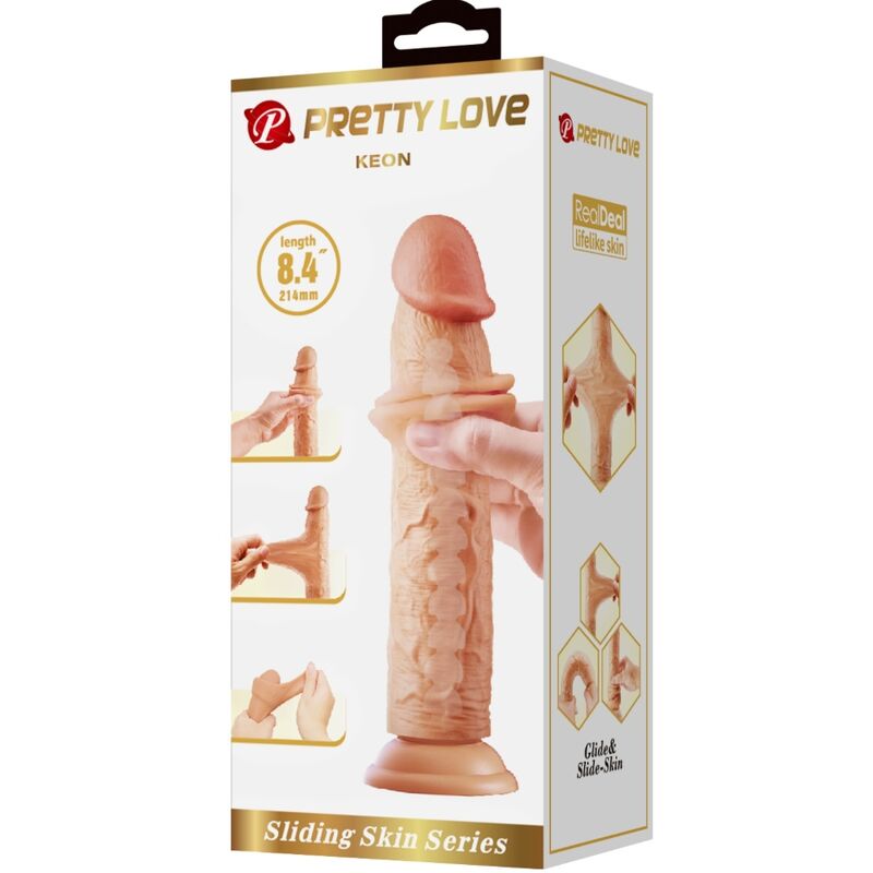 PRETTY LOVE KEON realistisk dildo 21 cm köttfärgad