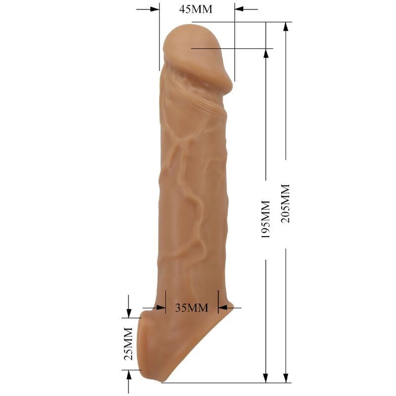 PRETTY LOVE - Realistisk hud penis sleeve köttfärgad
