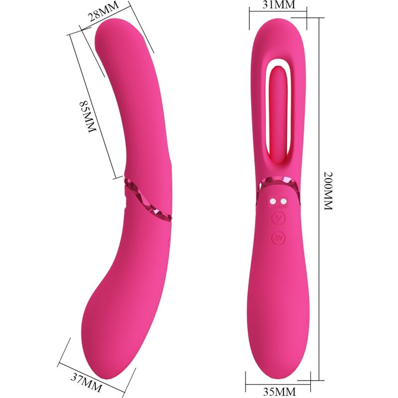 ROMANCE Lexie G-spot vibrator i rosa med 7 vibrationslägen