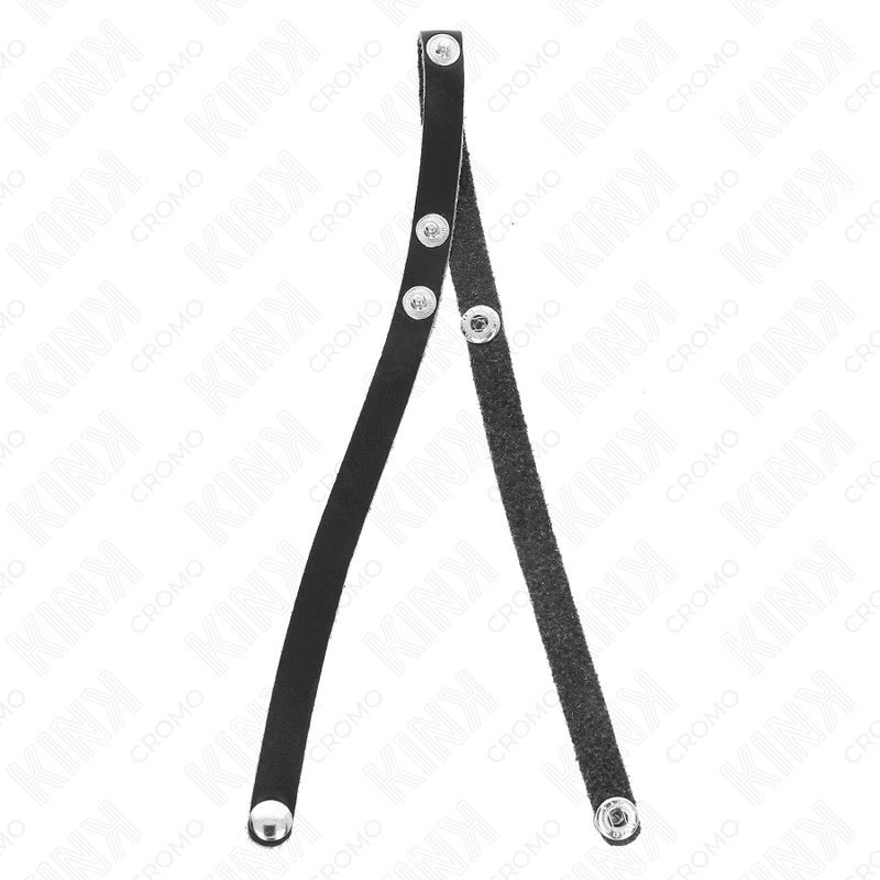 KINK - Läder Penisring med Tryckstängning 39 x 1 cm