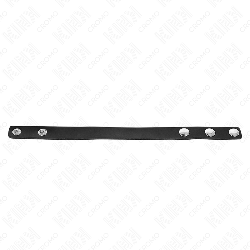 KINK - Läder Penisring med Tryckstängning 21,5 x 1,5 cm