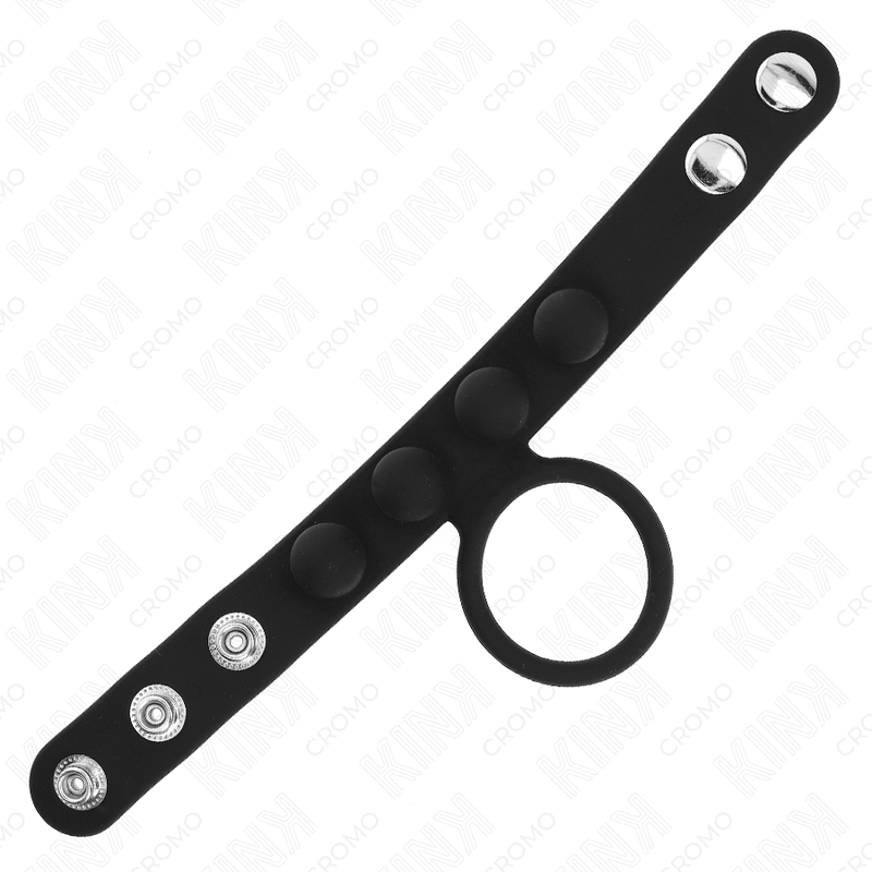 KINK - Läder Penisring 3.5 cm med Tryckstängning 23 x 2 cm