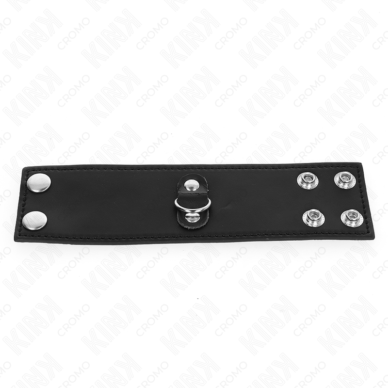 KINK - Läder Penisring med Tryckstängning 18 x 5 cm