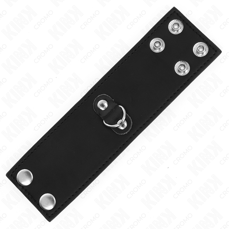 KINK - Läder Penisring med Tryckstängning 18 x 5 cm