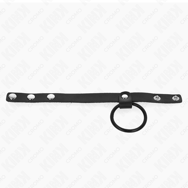 KINK - SILIKON PENISRING 3.8 CM OCH LÄDER BALL DIVIDER 22 X 1.5 CM