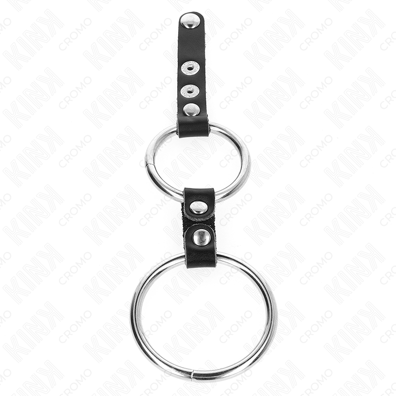 KINK - Dubbel Penisring 3,8 cm till 5 cm med läder